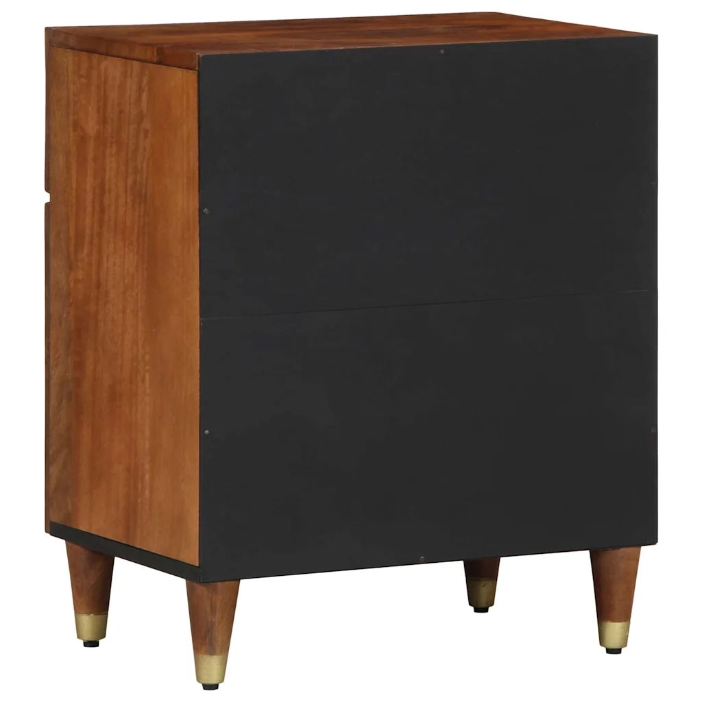 Comodino con porta con cassetto Marrone miele 50 x 33 x 60 cm 4018744