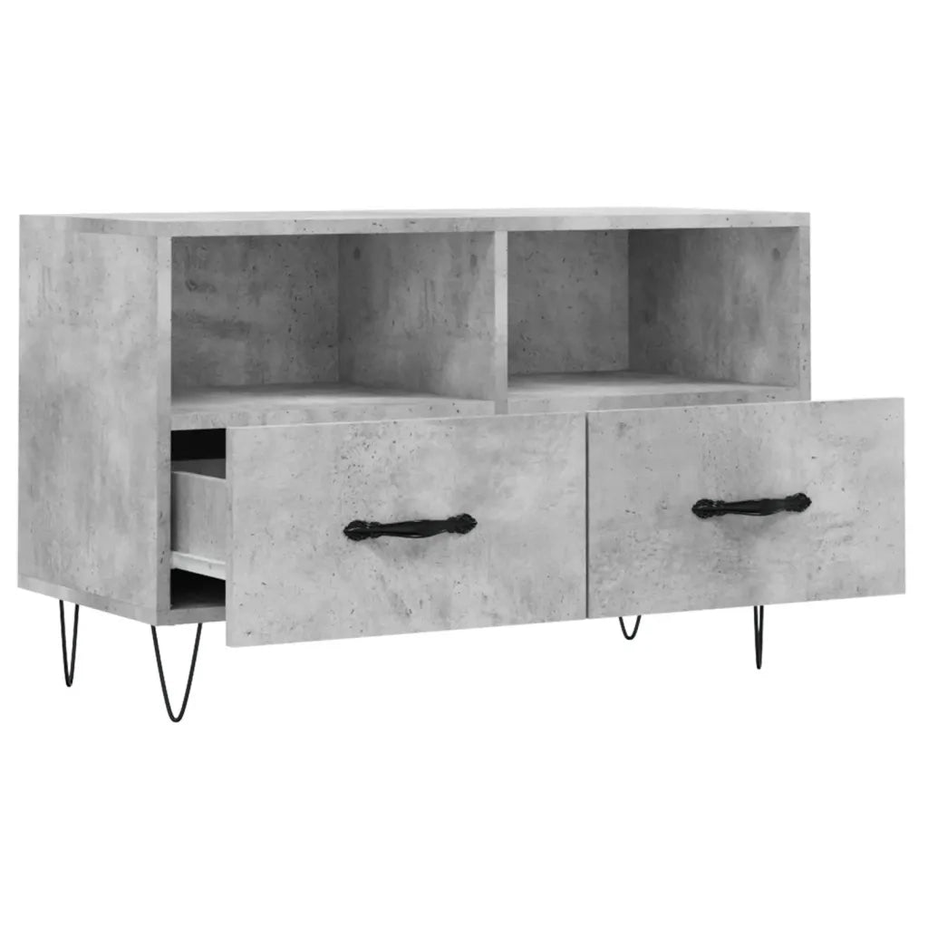Mobile per TV Grigio Cemento 80x36x50 cm Legno Multistrato 828968