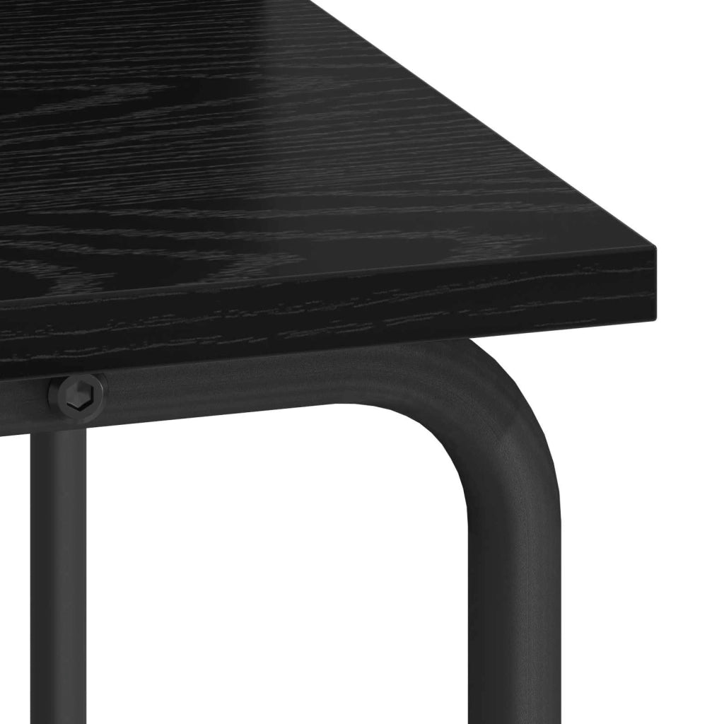Scrivania con Spazio di Archiviazione Rovere Nero 8008026