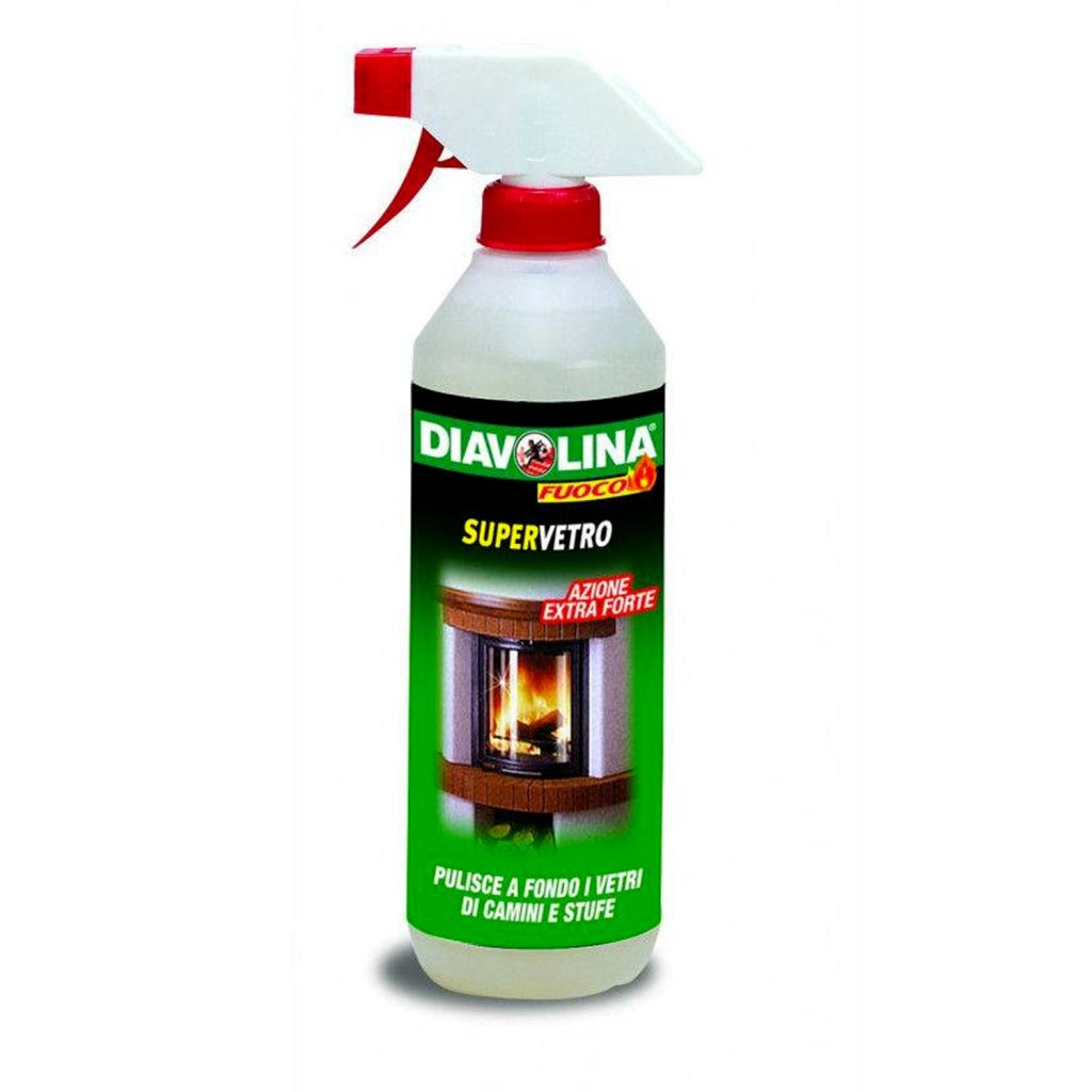 Pulitore Vetro Camini e Stufe Diavolina Fuoco Super Vetro 500ml