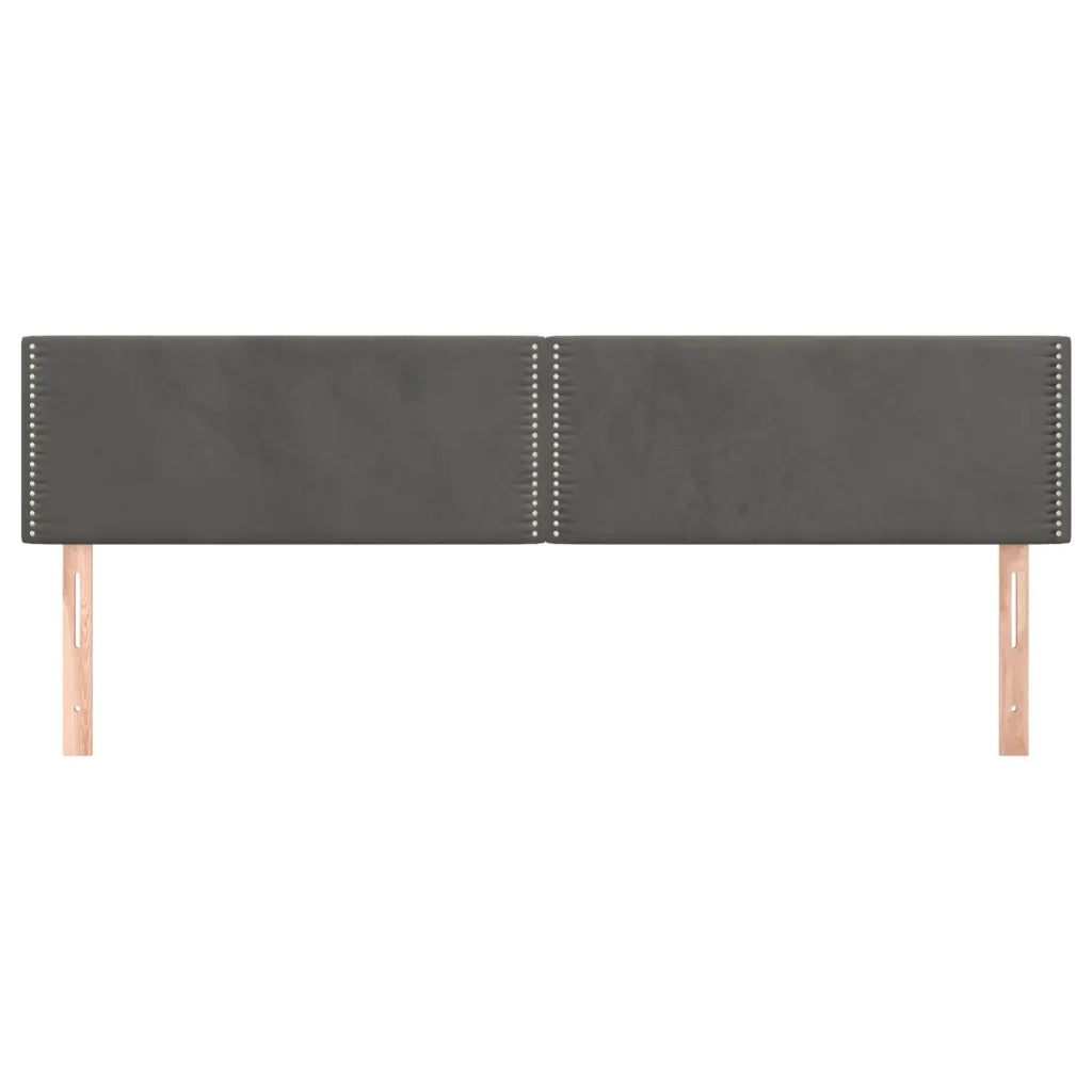 Testiera Grigio Scuro 200x5x78/88 cm in Velluto 345999