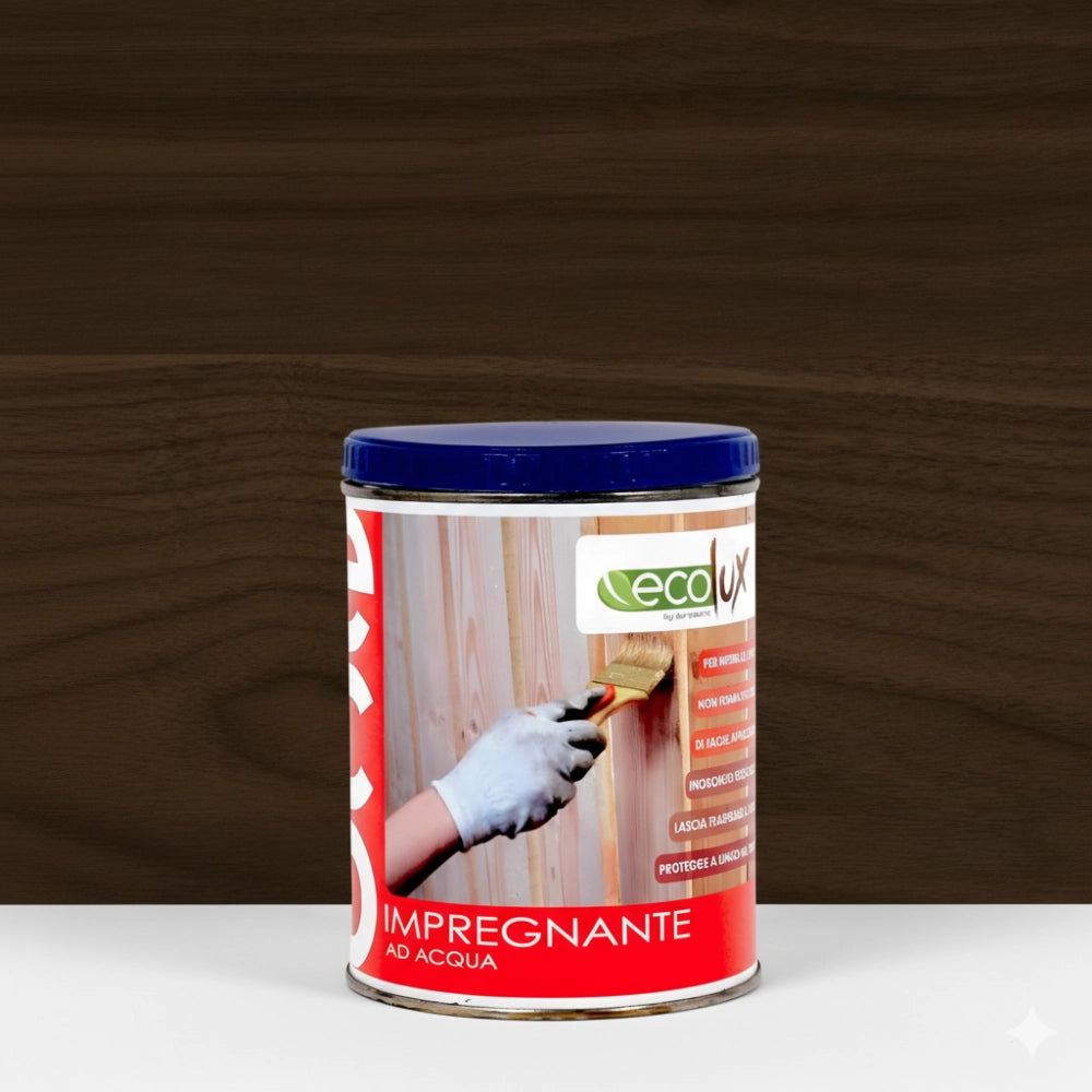 Ecolux impregnante fondo protettivo acrilico pigmentato noce scuro per legno *** formato 0,750 lt, confezione 1