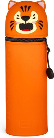 Etui in silicone morbido con chiusura a cerniera - disegno tigre - matite e pennarelli - 185 cm H astuccio per pennarelli