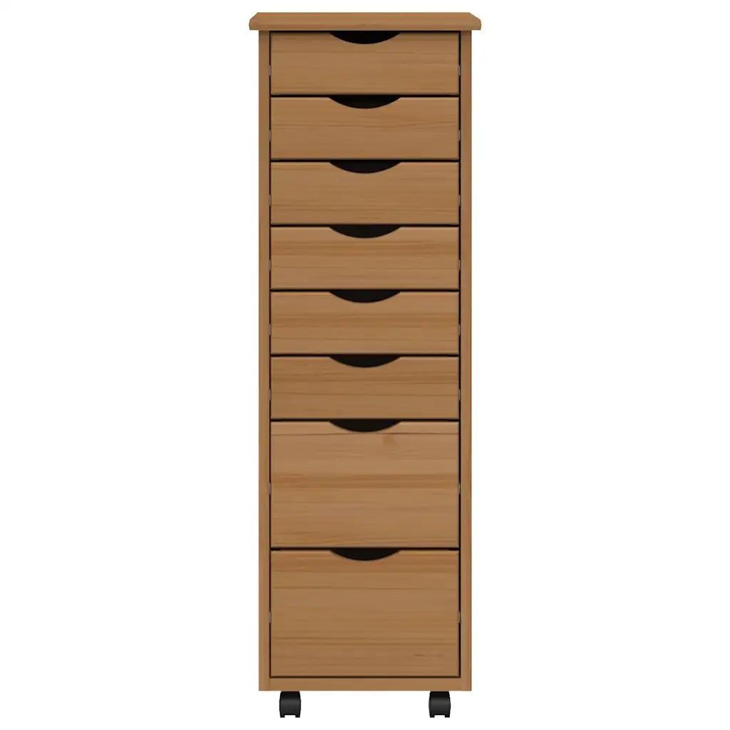Armadietto Rotante con Cassetti MOSS ambra Legno Massello Pino 355894