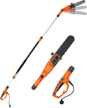 Potatore Telescopico Elettrica 750W, Sega Potatrice, Lama 20 cm di Lungezza e 60° di Inclinazione, Lunghezza Regolabile 212-286 cm, Velocità di Taglio 11 m/s