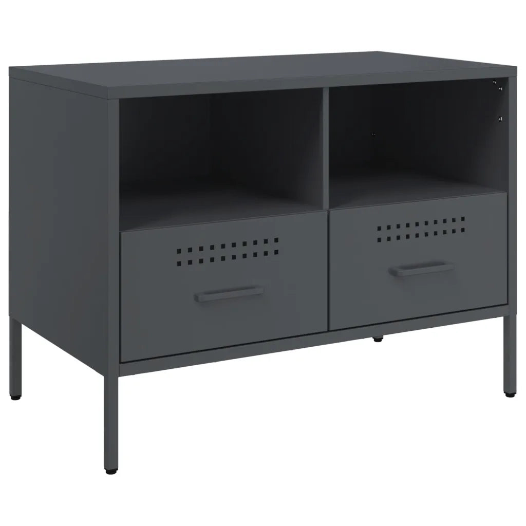 Mobili TV 2pz Antracite 68x39x50,5 cm in Acciaio