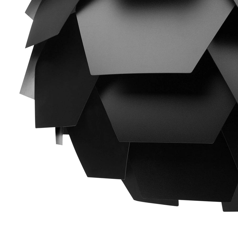 Lampadario Lampada a Sospensione con paralume in plastica nera a forma di pigna