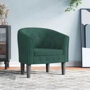 Poltrona Cabriolet Verde Scuro in Velluto 356472