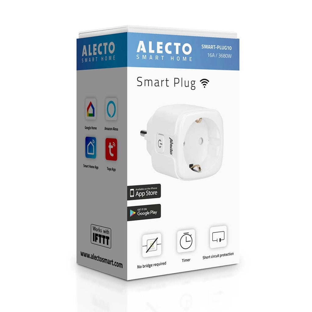 Presa intelligente Wi-Fi SMART-PLUG10 16A 3680W Bianco Alecto