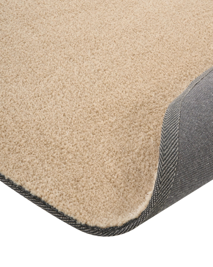 Tappeto Shaggy beige 160 x 230 cm, tappeto ovale moderno a pelo lungo, tuftato a macchina