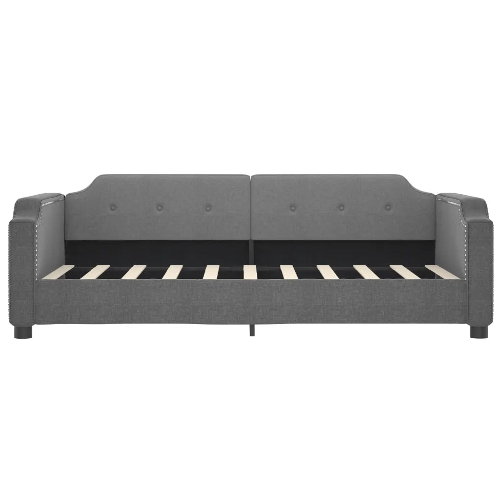 Divano Letto con Letto Estraibile Grigio Scuro 90x190cm Tessuto 3197645