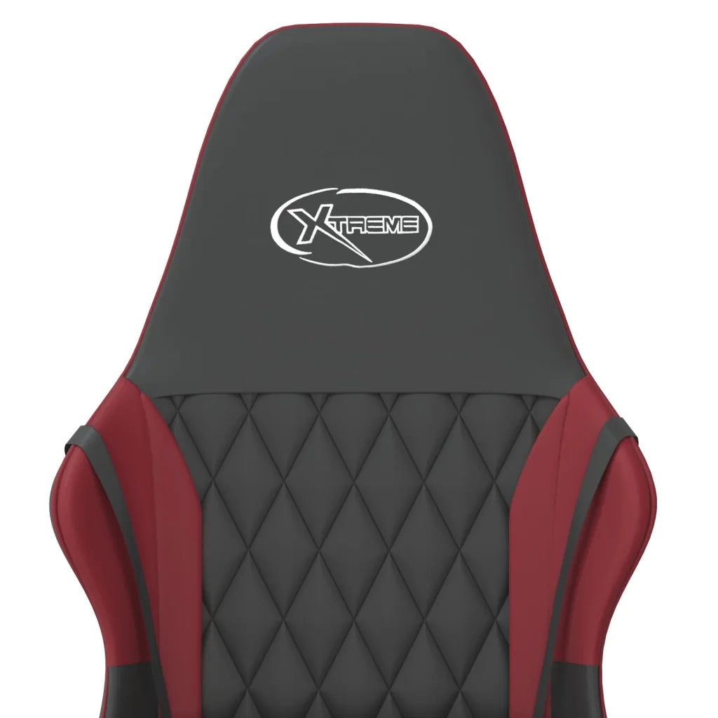Sedia Gaming | Sedia da e-sports Nero e Rosso Vino in Similpelle