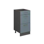 Vicco Mobiletto base per cucina Grigio-blu 40 cm con cassetti, senza piano di lavoro