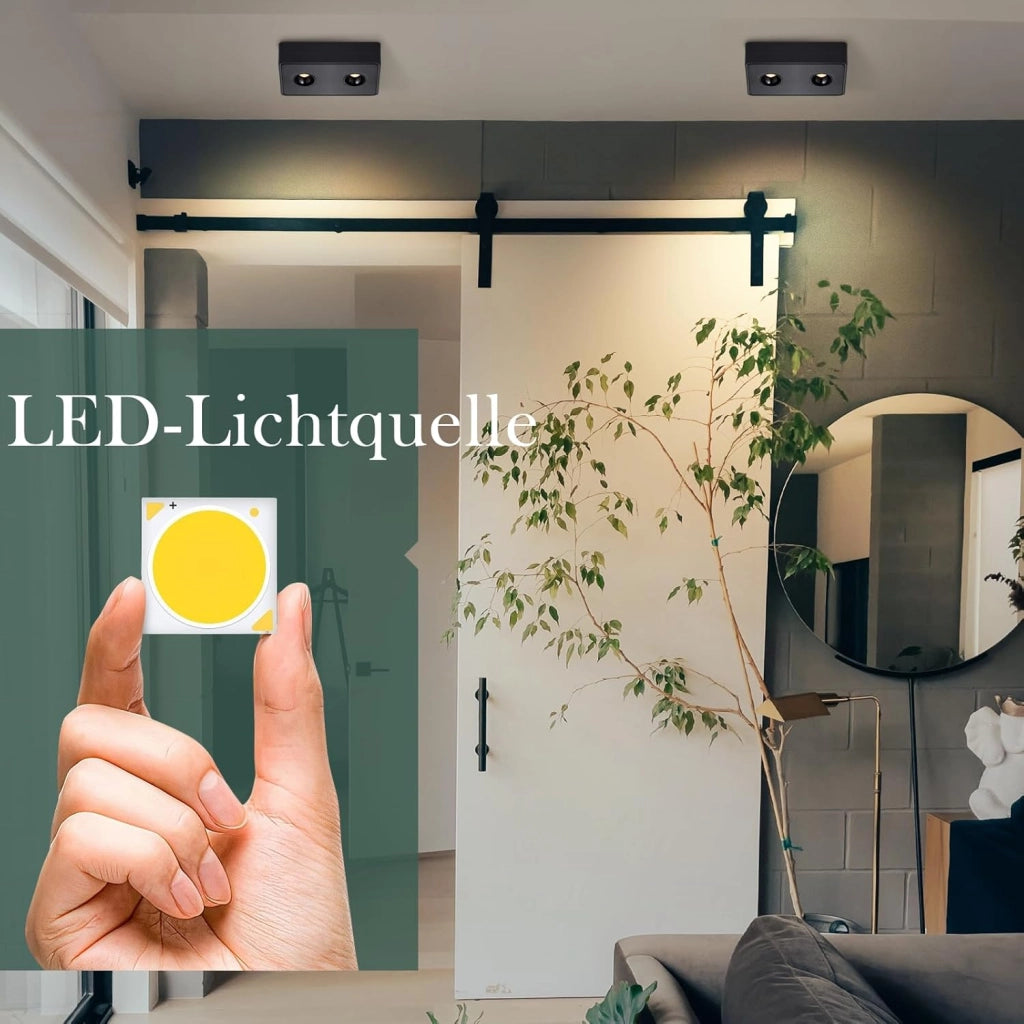 ZMH Faretto da soffitto LED da superficie 2 fiamme 14W