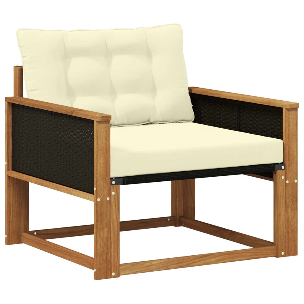 Set di divani da esterno-Sofa da giardino Legno di Acacia Massello e Textilene 226023