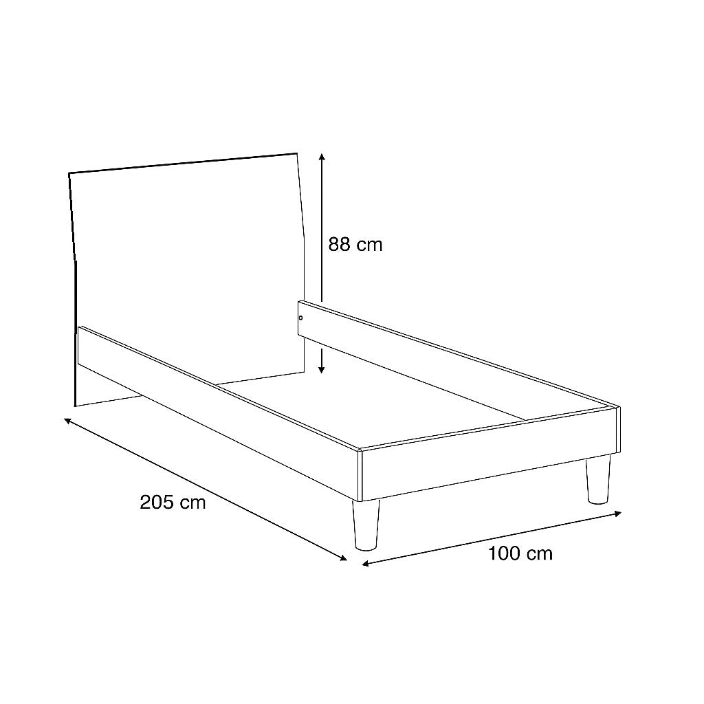 GIROLETTO SINGOLO SIMPLI OLMO 100X205XH88CM