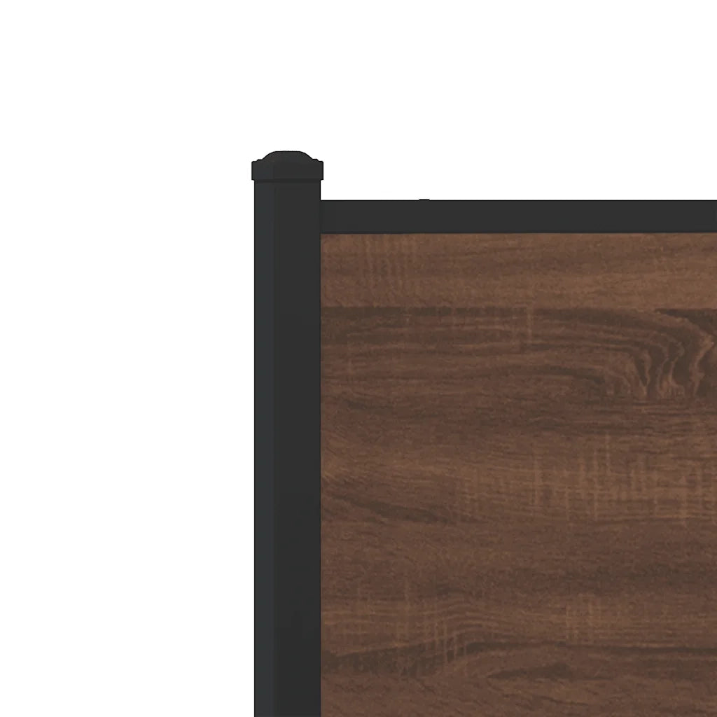 Giroletto senza Materasso in Metallo Rovere Marrone 80x200 cm 4007774