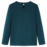 Maglietta per Bambini a Maniche Lunghe Verde Scuro 128 13977