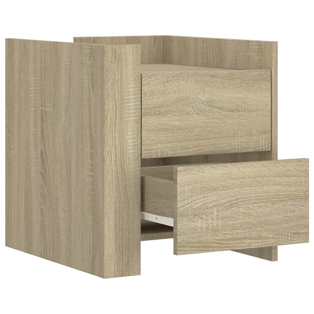 Comodino-Tavolino da notte Rovere Sonoma 45x50x50 cm in Legno Multistrato 185444