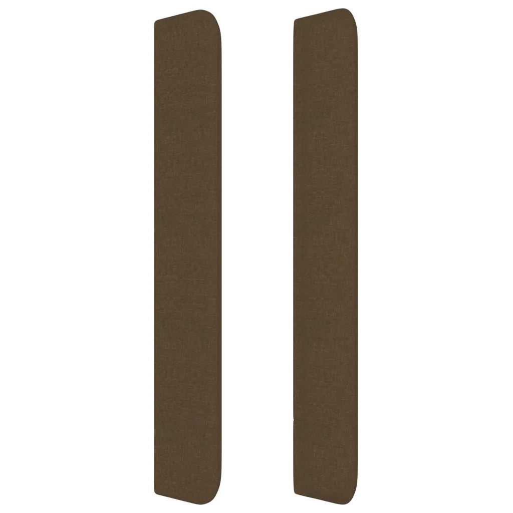 Testiera ad Orecchio Marrone Scuro 93x16x118/128 cm in Tessuto