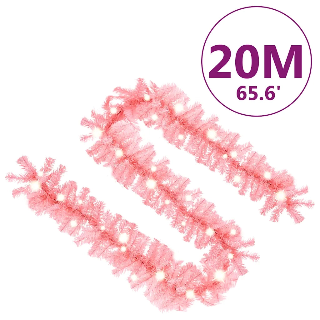 Ghirlanda Natalizia con Luci a LED 20 m Rosa CFW8722630