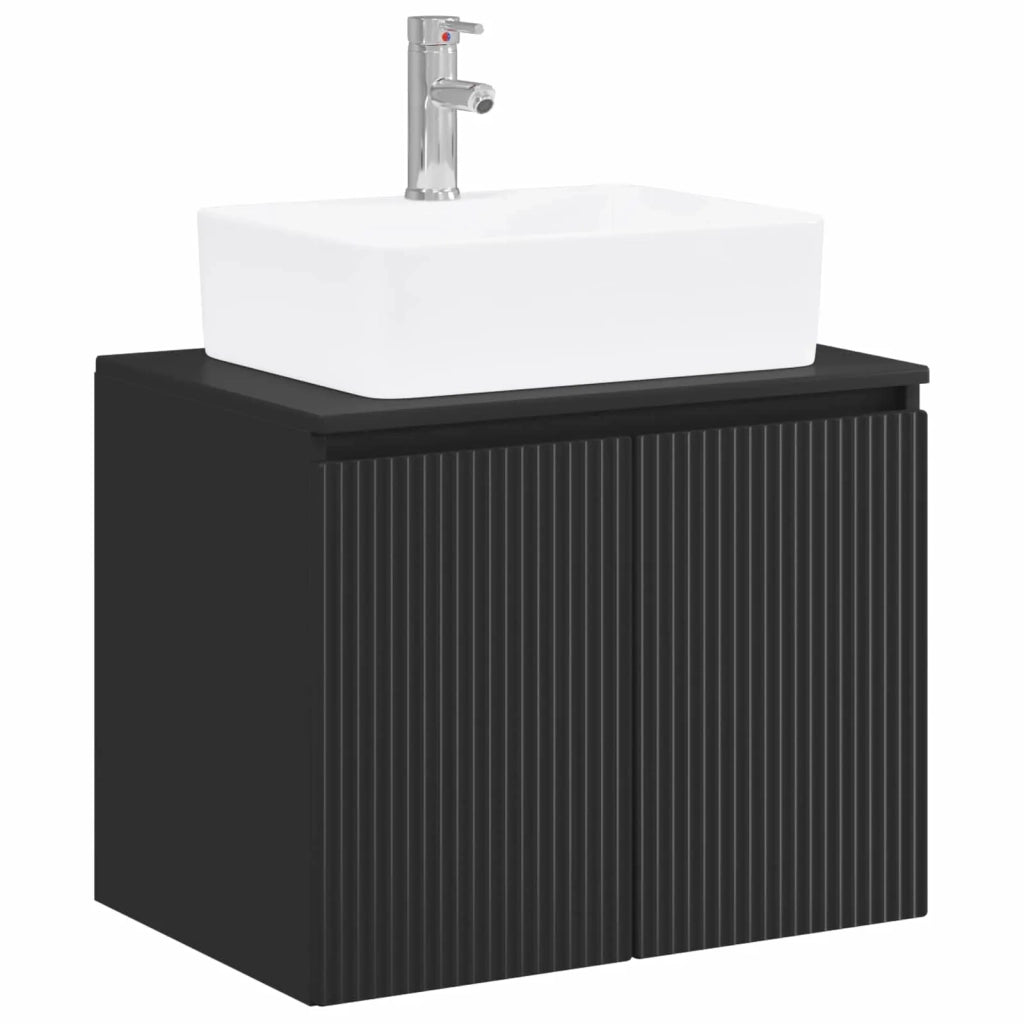 Set di mobili per il bagno Nero Legno ingegnerizzato 3404321