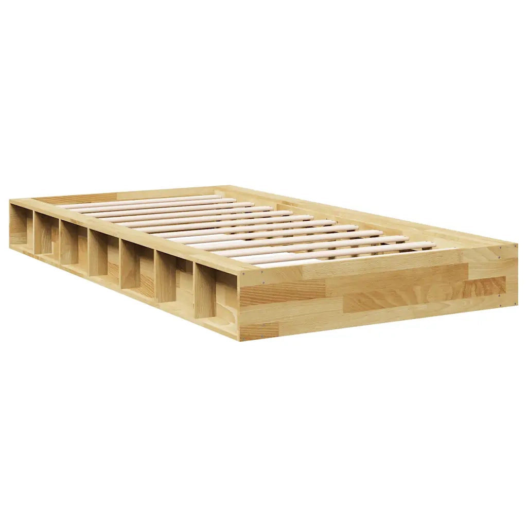 Struttura Letto Senza Materasso 75x190 cm in Legno di Rovere 3324128