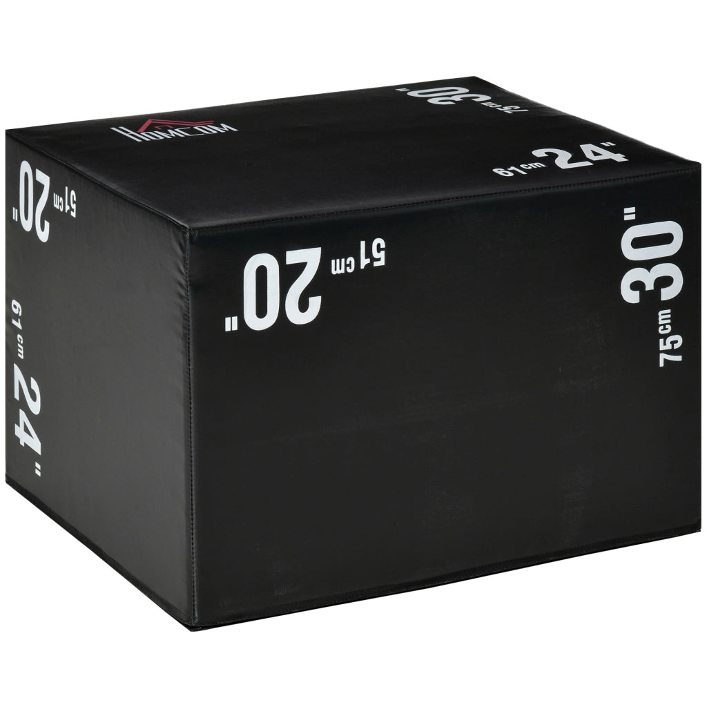 Scatola Pliometrica 3 in 1 ¨C Zephmum ¨C 75x51x61cm Nero