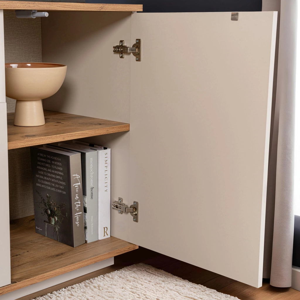 Credenza in legno "Arista" - 180 x 44 x 75 cm - Beige