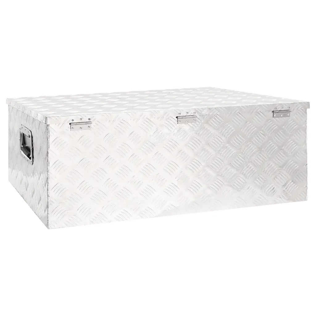 Contenitore Portaoggetti Argento 100x55x37 cm in Alluminio CFW8425409