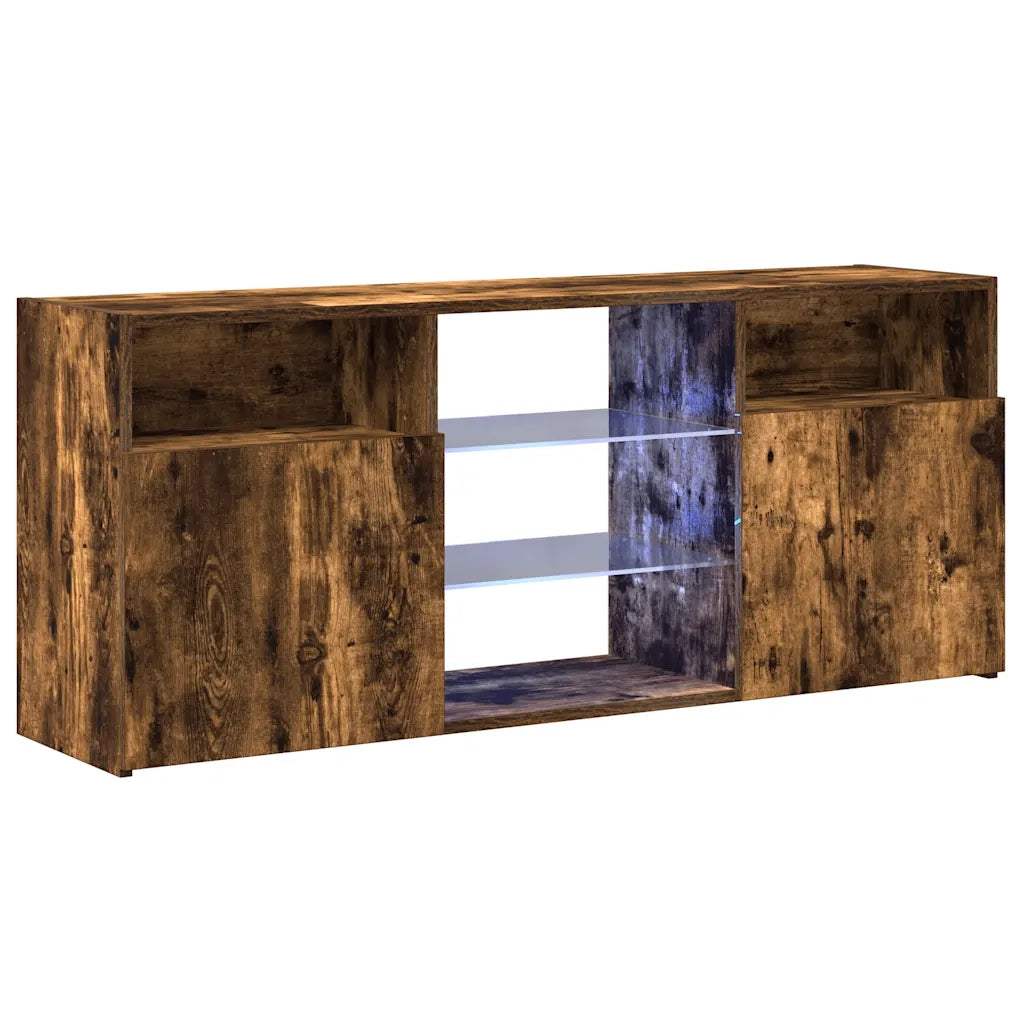 Mobile Porta TV con Luci LED Rovere Fumo 120x30x50 cm cod mxl 16431