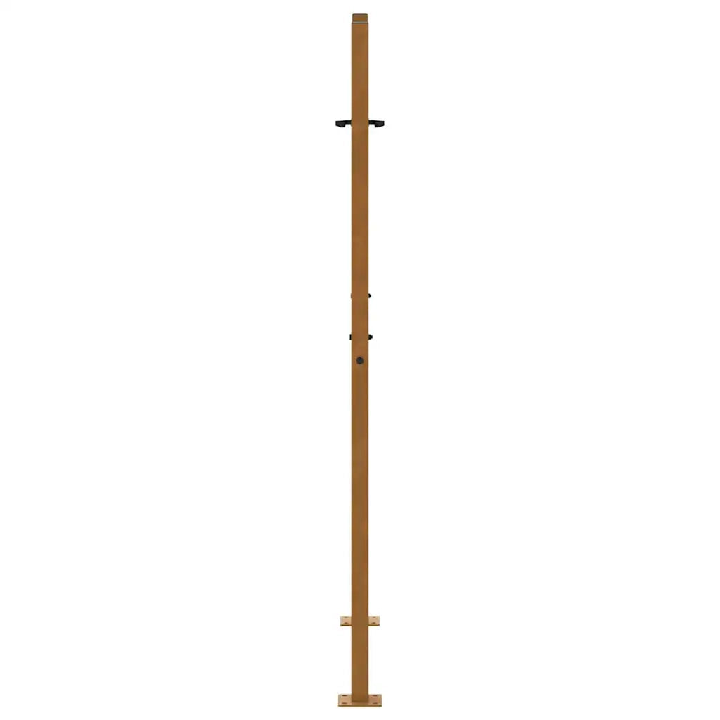 Cancello da Giardino 105x155 cm Acciaio Corten Design a Fiamma