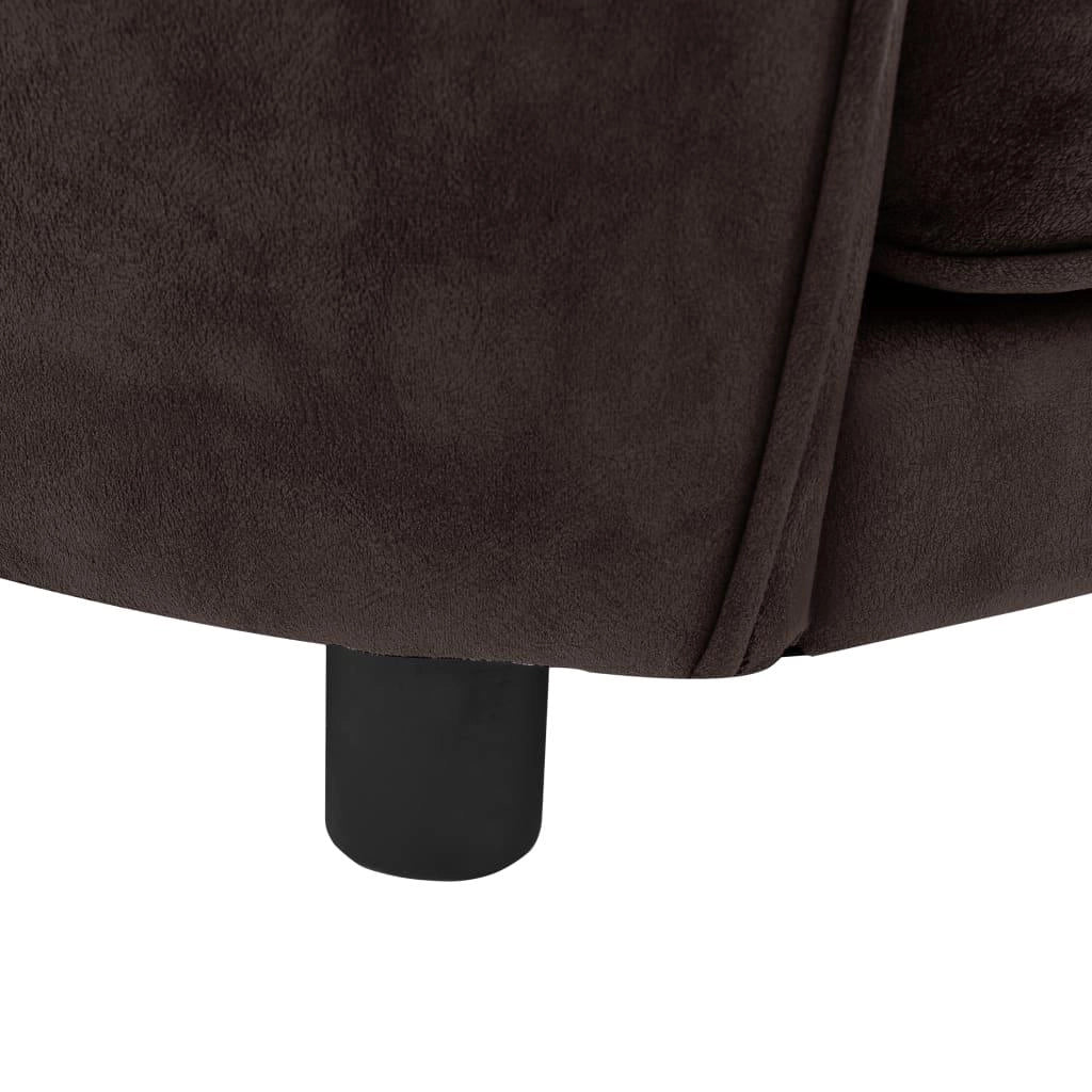 Divano per cani 69 cm in peluche marrone 02_0000184