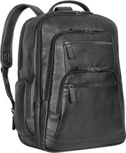 Borsa in pelle grande per laptop 18 pollici, con taschino per computer, bag per studente, bag per ufficio, colore: nero