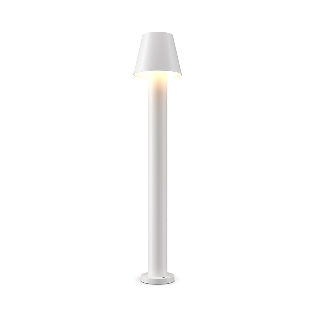 Lampada Da Terra Moderna Da Esterno Metallo Bianco Luce Led 5W Ip65