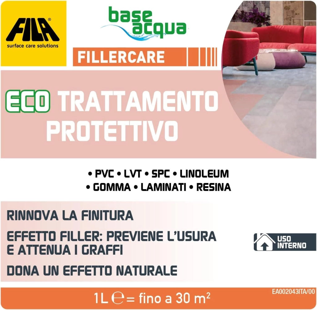 Fila Fillercare Lt.1 Trattamento Protettivo Per Pvc Lvt Spc Linoleum Gomma