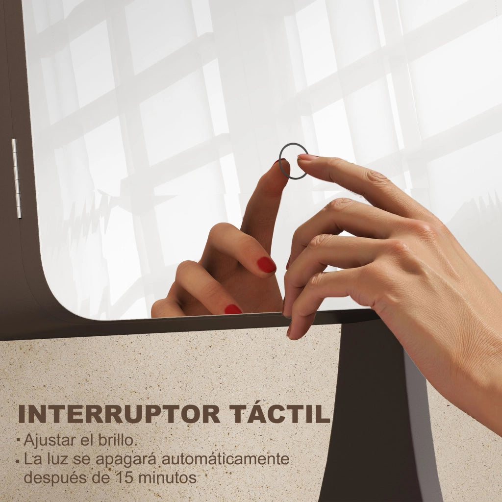 Armadio Joyero con Specchio e Luci LED ¨C zephmum ¨C Grigio