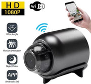 Mini camera - Risoluzione 1080p HD - Campo visivo 140 gradi - Compatibile con micro sd - Senza installazione - Connessione Wi-Fi - Registrazione audio - Nero -