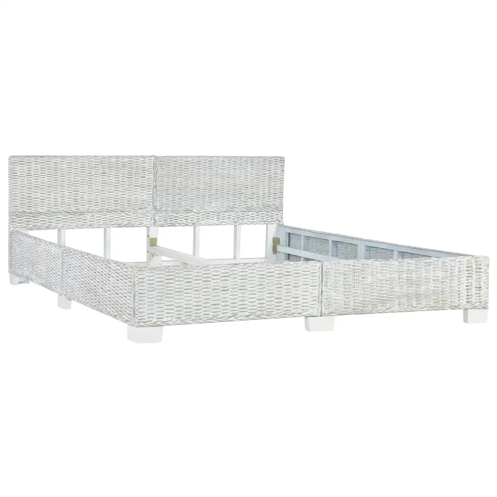 Giroletto senza Materasso Grigio Naturale Vero Rattan 180x200cm 283093