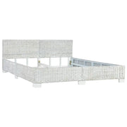Giroletto senza Materasso Grigio Naturale Vero Rattan 180x200cm 283093