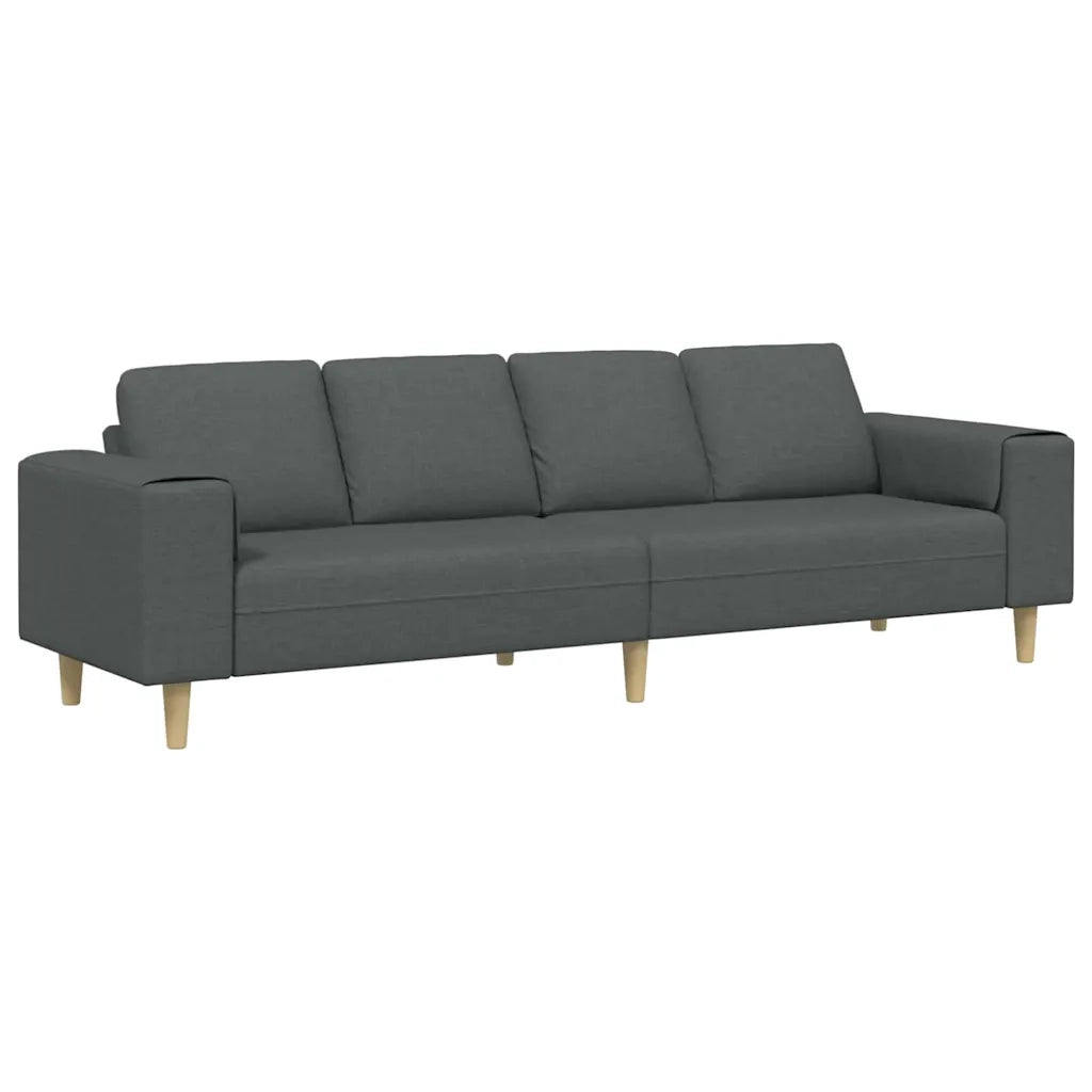 Divano per Soggiorno Grigio scuro 250 x 77 x 76 cm Poliestere 3335082