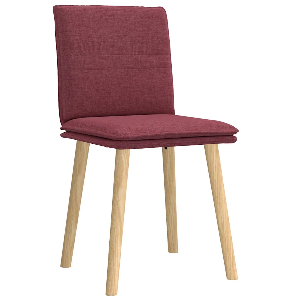 vidaXL Sedie da Pranzo 2 pz Rosso Vino in Tessuto