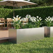 Vaso da giardino Argento 80 x 30 x 30 cm Acciaio Inox 8005212