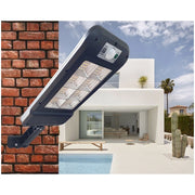 Trade Shop - Faro Lampione Stradale Pannello Solare Fotovoltaico Sensore 128 Led Smd Hs-8013c -