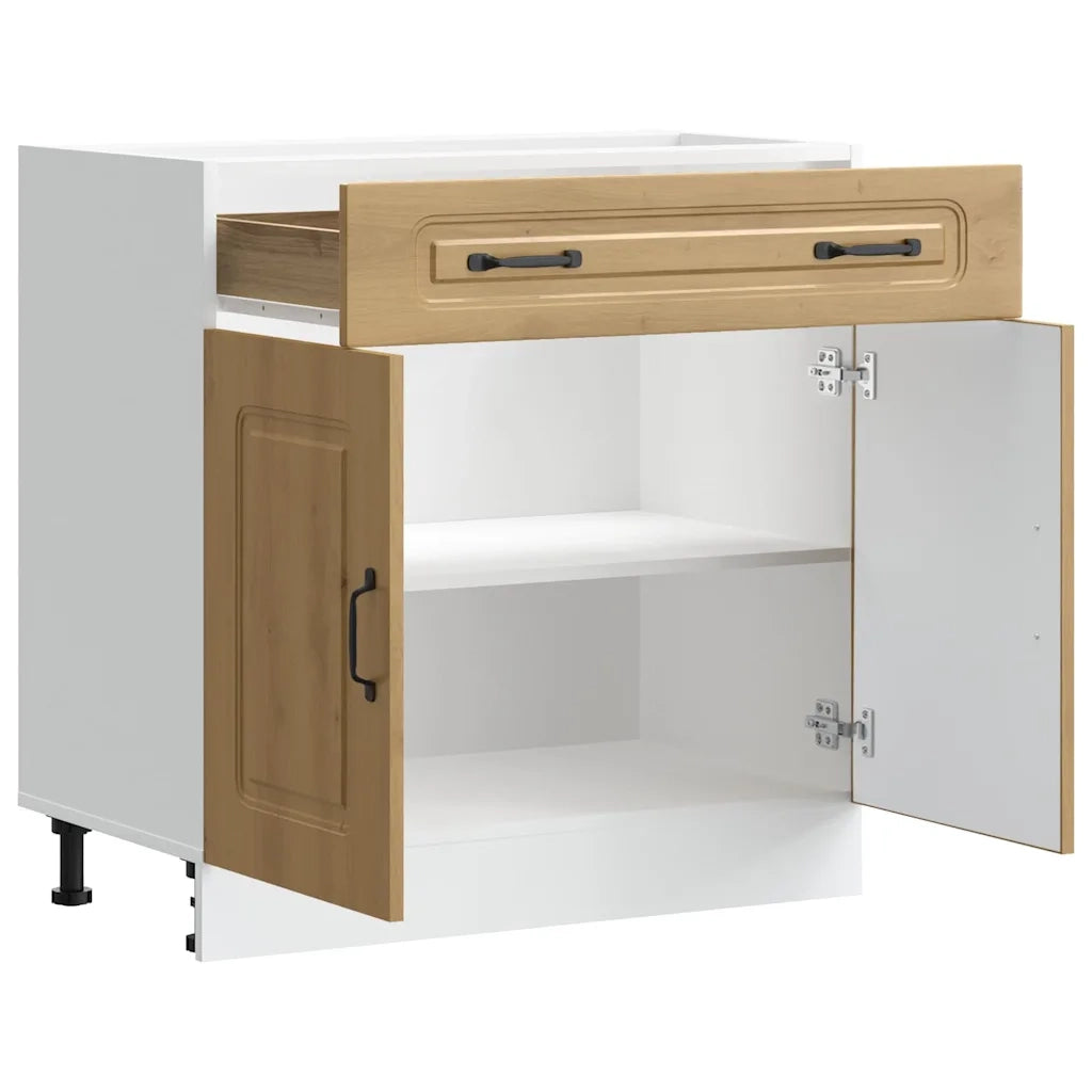 Base da Cucina Kalmar Rovere Artigianale in Legno Multistrato 853506