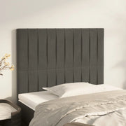 Testiera-Testata Decorativa Grigio Scuro 90x5x118/128 cm Velluto 470990