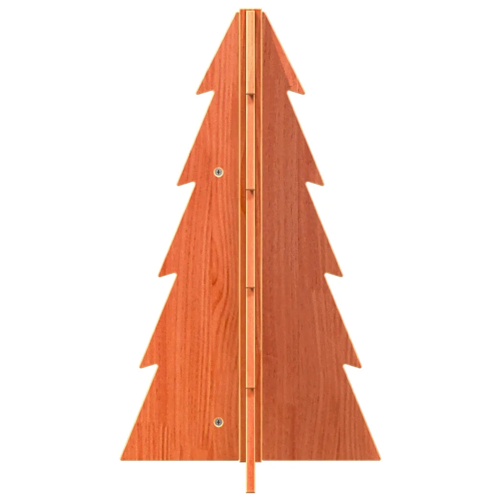 Albero di Natale Marrone Cera 69,5 cm in Legno Massello di Pino 858179