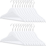 Set di appesi per abiti dei bambini da 20 - appesi a hanger 360° - legno - bianco - 18 x 305 cm