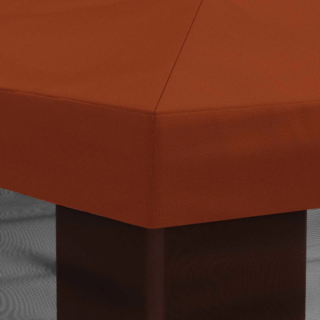 Copertura Gazebo con Pareti Laterali Terracotta Poliestere 900438