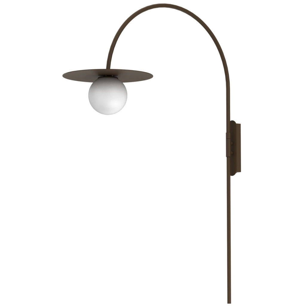 Applique Flat 1xE27 sfera bianca bronzo Luminex